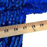 NOS Stenay Vtg 90s Beaded Sequin 100% Silk Dress Sz 6 Blue Art Deco Photo 5