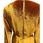 & Other Stories & Other Stories Golden Yellow Velvet Mini Dress Open Back Size 4 Photo 8