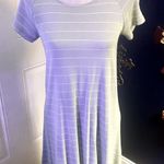 Free Fly Sage Green Striped Short Sleeve TShirt Dress Size M Photo 0