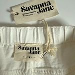 *NEW* Savannah Jane Rhinestone Denim Shorts White Size 1X Photo 5