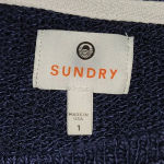 Sundry ‎ Womens Blue Saturdays and Sundays Crop Swester 1 Small Photo 2