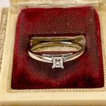 Keepsake Ladies 14k Princess Cut Diamond Ring Sz 8 White Gold 1/5 LSC  Engagement Photo 2