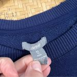 Aerie  navy blue lace up‎ boxy semi cropped sweatshirt Photo 4