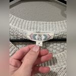 Pink Rose  Cream Knit Sweater With Gold Glitter Photo 1