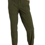 Athleta Expedition Jogger Pants Olive Green Drawstring Lightweight Womens 6 Photo 0