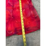 Alyn Paige Red Floral Dress Size 9/10 Made in USA 90s Fit & Flare Sheer Photo 7