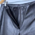 DKNY NWOT 100% Leather Black Mid Rise Bootcut Pants Size 8 Photo 8