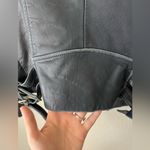 Gianni Bini  Distressed Blue Leather Moto Jacket Women’s Size XS Photo 14