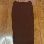 Naked Wardrobe Bae-sic brown midi pencil skirt - XS Photo 1