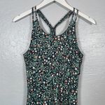 Title Nine Women M Navy Blue Floral Surefire Dress Built in Bra Pockets Granola Photo 3