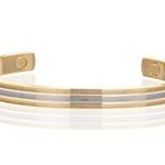 Classic Two Tone Magnetic Bracelet Arthritis Pain Therapy Cuff Bangle Photo 0