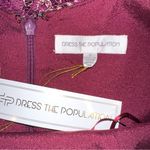 Dress the Population NWT  Antoinette Sleeveless Burgundy Gold Lace Maxi Dress S Photo 4