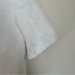 ZARA cropped white textured blazer gold button S Photo 4