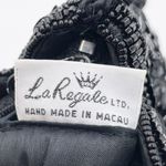 Vintage La Regale Ltd Scalloped Black Beaded Sequin Evening Purse Shoulder Bag Photo 7