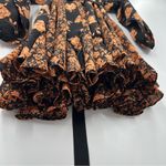Mittoshop  Black Orange Floral Dress Photo 4