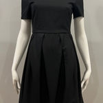 Armani Jeans Above The Knee Pleated Dress Black Size M Photo 0