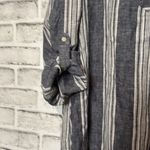 Old Navy  blue‎ and White Striped Tunic size Lg linen and cotton blend V Neck Photo 2