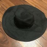 O/S Black Straw Canvas 1940s Vintage Hat Costume Photo 2