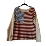 Venus Stars And Stripes American Flag Sweater Slouchy Boho Grunge Size Medium Photo 1
