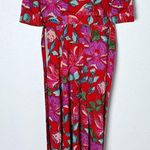& Other Stories & Other Stories Red Floral Maxi Dress Bold Florals Sz 8 Photo 7