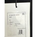 Theory  X Back Midi Dress Size 8 Black Fluid Ottoman Womens NWT MSRP $375 Photo 4