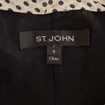 St. John  Silk Polka Dot Black & White Sleeveless Semi Sheer Blouse Size S Photo 6