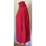 Eileen Fisher Turtleneck Sweater Sz LG 100% Merino Wool Red Holiday Dressy Photo 5