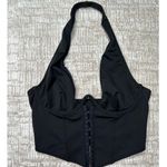 SheIn  Black Deep V Corset Top Photo 1