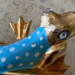 Oleg Cassini Vintage  Small Enamel Frog Brooch Photo 7