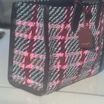Kate Spade  Black and Pink Checkered Woven Tote Photo 1