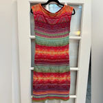 Ralph Lauren Rainbow Indian Tribal Linen Sleeveless Knit Sweater Dress Size MP Photo 13