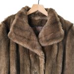 Vintage 1960s Mink Fur Coat in Light Brown Button Front by Style VI Ltd., Size M Size M Photo 2