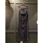 SIMKHAI Daisy Cutout maxi Gown navy blue chiffon plisse pleated glam dress 8 Photo 2