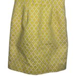 Kate Spade New York Hilary Yellow and White Quatrefoil Sweetheart Dress Size 2 Photo 5