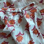 J Crew Factory Tiered Faux Wrap Midi Skirt Size 00 White Pink Orange Tiny Flaw Photo 6