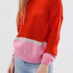 JDY Jacqueline De Yong Addison Striped Lightweight Knit Sweater Size Medium Photo 0