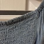 Women's Denim Blue Ruched Blouse from Lone Star Size L Photo 3