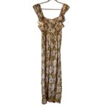Madewell NWT Angelina Floral Sleeveless Yellow Tan Maxi Slip Dress Size 12 Photo 3