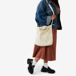 Summer & Rose SUMMER ROSE BEIGE CANVAS TOTE BAG Photo 4