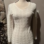 Daisy Fuentes Long Sleeve V-Neck Sweater With Sparkle Photo 0