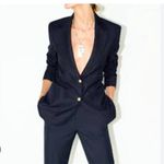 ZARA NWT Navy Tailored Suit Blazers Gold Embellished Buttons 2243/683/400 Smal Photo 1