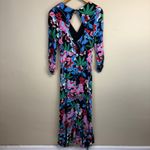 Anthropologie Maeve Ruched V-Neck Floral Midi/Maxi Dress Size 4 Photo 3