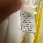 Banana Republic  Women's Silk Strapless Frilly Dress Yellow White & Lined Photo 4