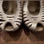 Michael Kors Michael  Wooden Heel Sandals Retro Gold Size 5.5 Photo 1