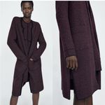 ZARA  Metallic Sparkle Knit Long‎ Line Duster Cardigan Small Photo 1
