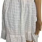 Angie NWT White Floral Ruffle Milkmaid Mini Dress Size Small Photo 3