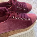 Bamboo Cute Velvet sky high laced tie Wedge platform sneaker shoes Photo 3