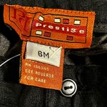 Womens sz6M NWT Prestige 100% washed linen wide leg dress pants 32"inseam Black Size 6 Photo 8