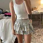 Silver mini skirt Photo 0