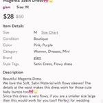 Glam  Magenta/Pink Kimono style dress💓💜 size medium NWT   Photo 6